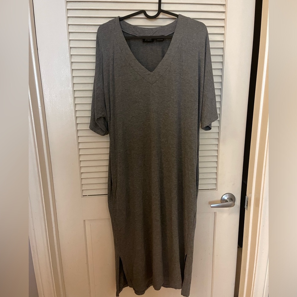 press dress grey t-shirt dress in size medium